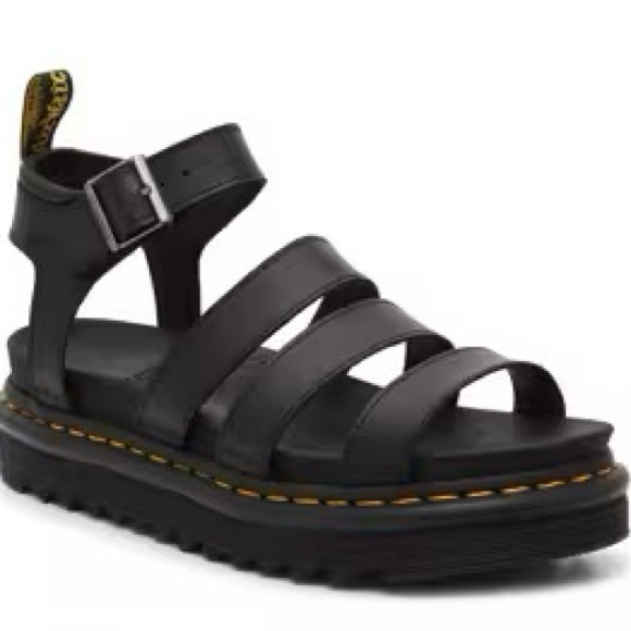 Dr. Martens Black Blaire Platform Sandal - Picture 1 of 16